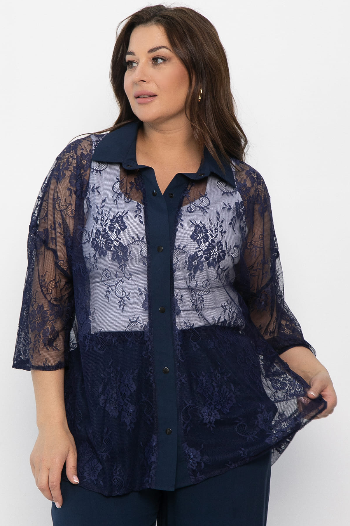 Костюм Кружевная история (синий) К13799-13М