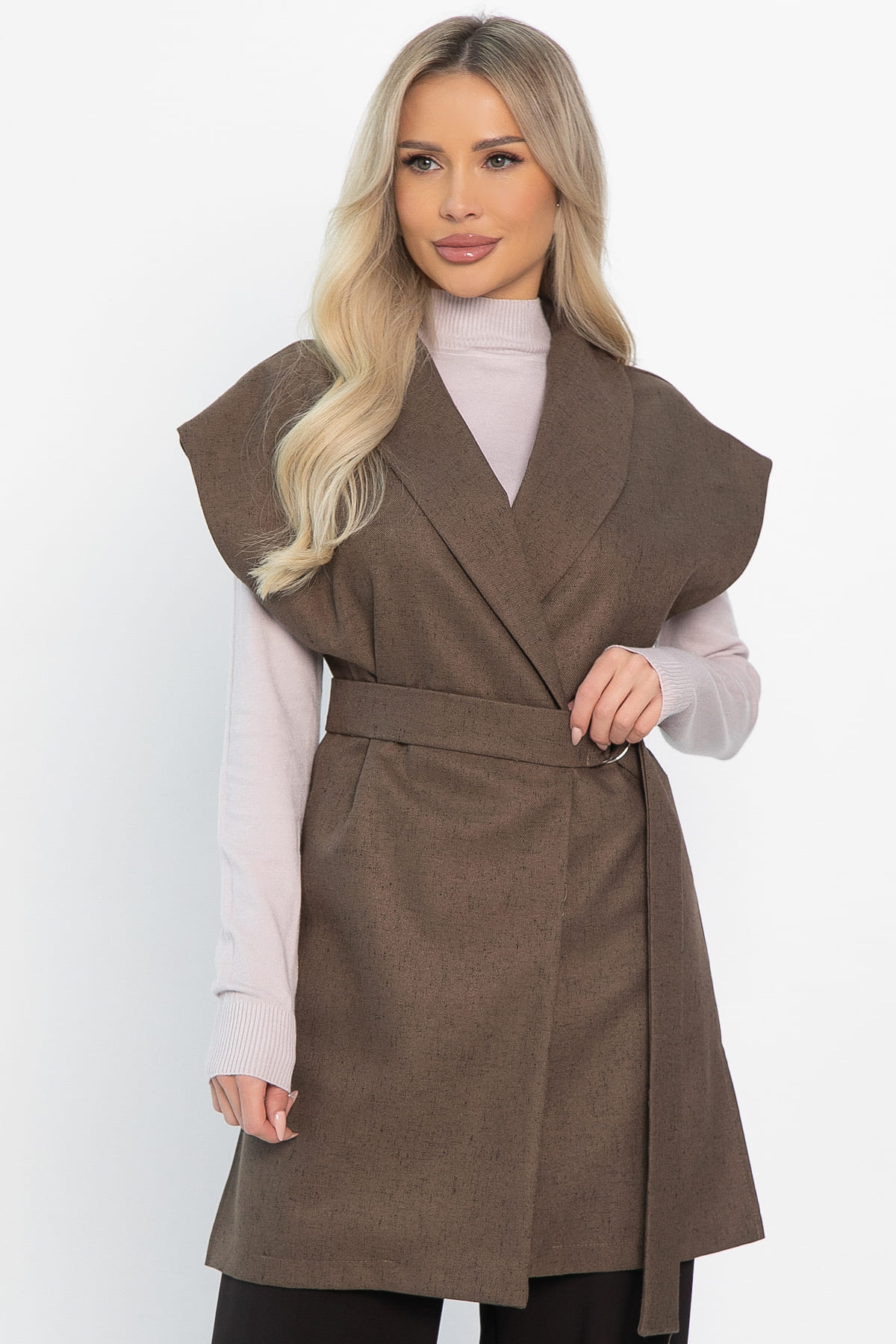 Жилет костюмный Жюлли (шоколад) Б14488-4М