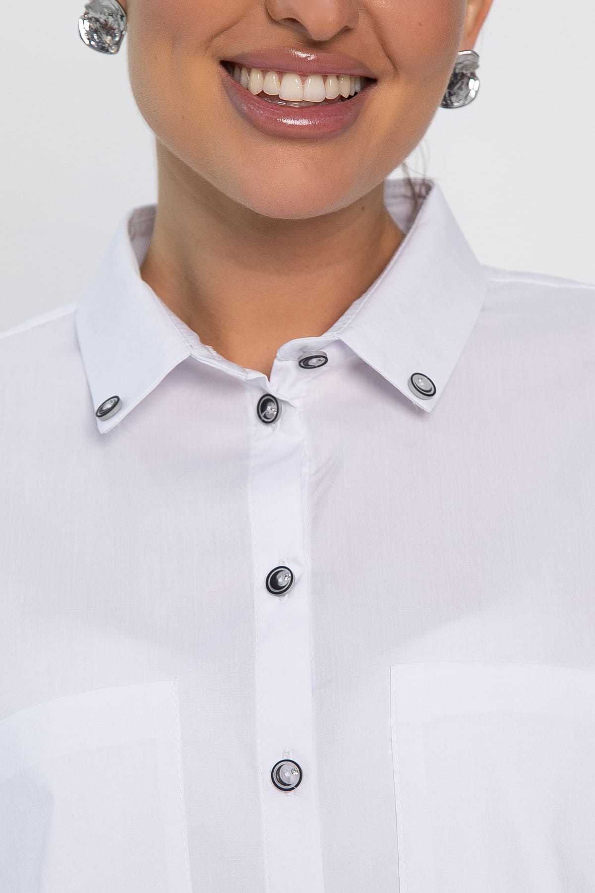 Рубашка с карманами Аристократка (белая) Б14449-10М