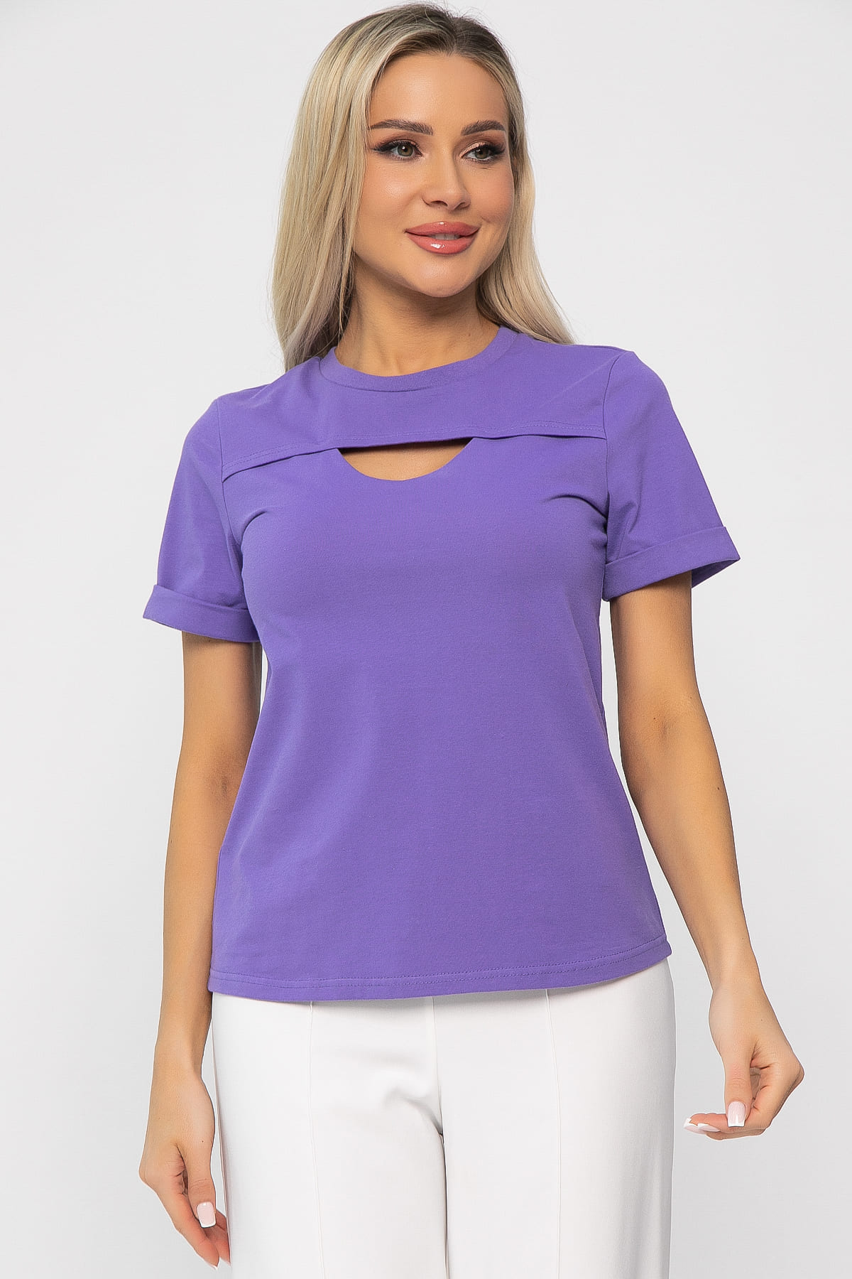 Футболка Дорис (фиолетовая) Б13671-50М