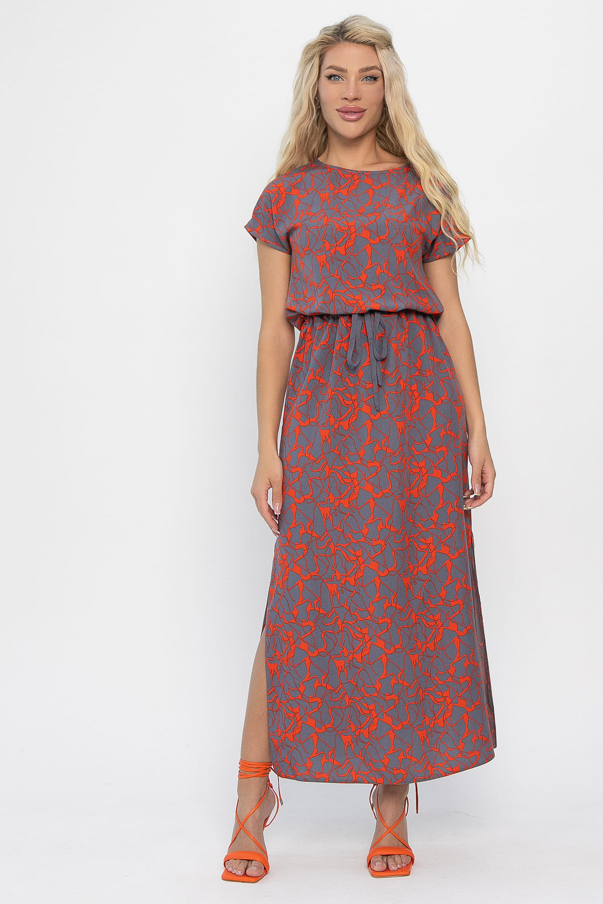 Платье Мэри (серое) П13881-12М