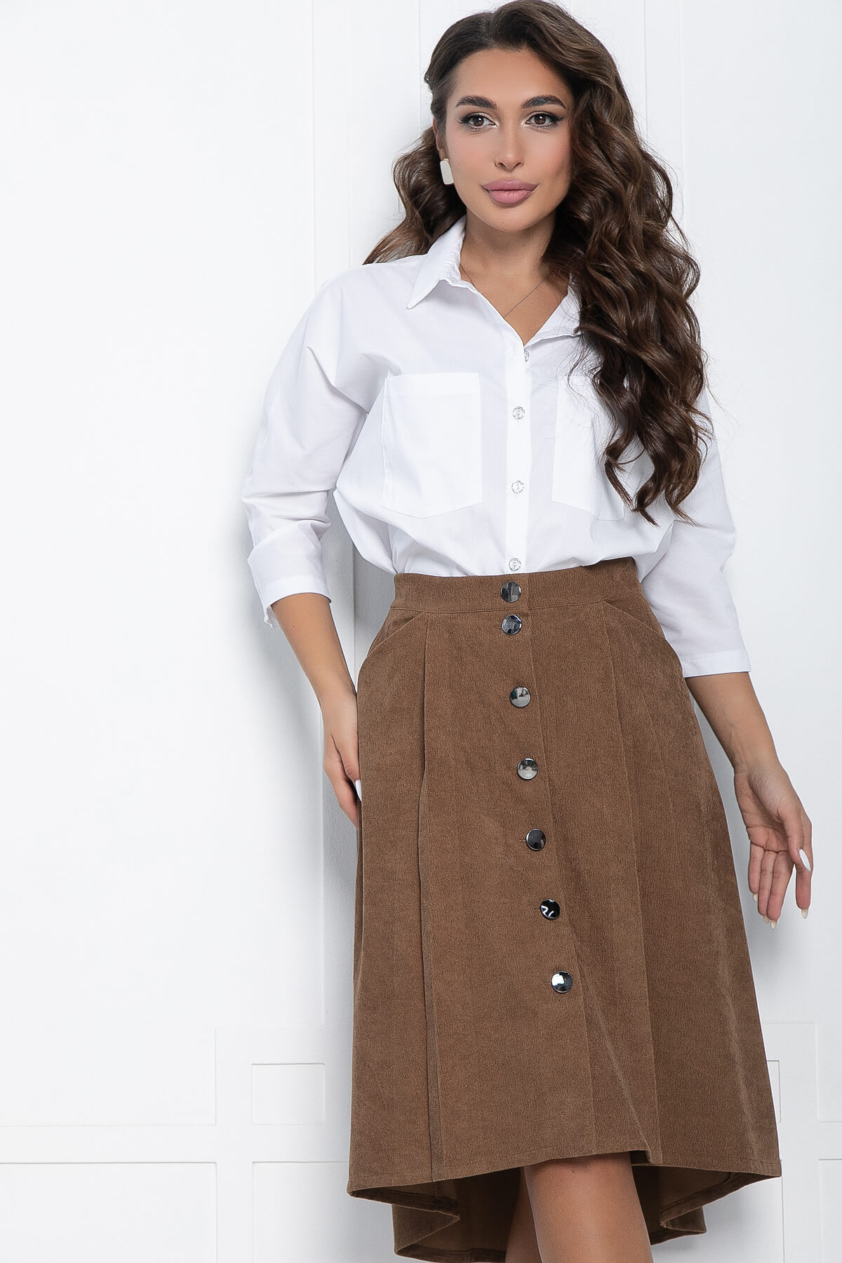 Юбка Севара (коричневая) Ю11139