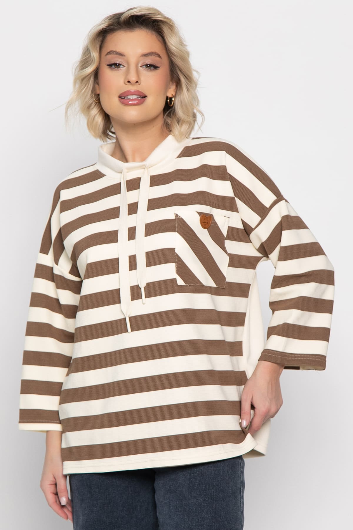 Джемпер Сафира (бежево-коричневый) Б14959-18М