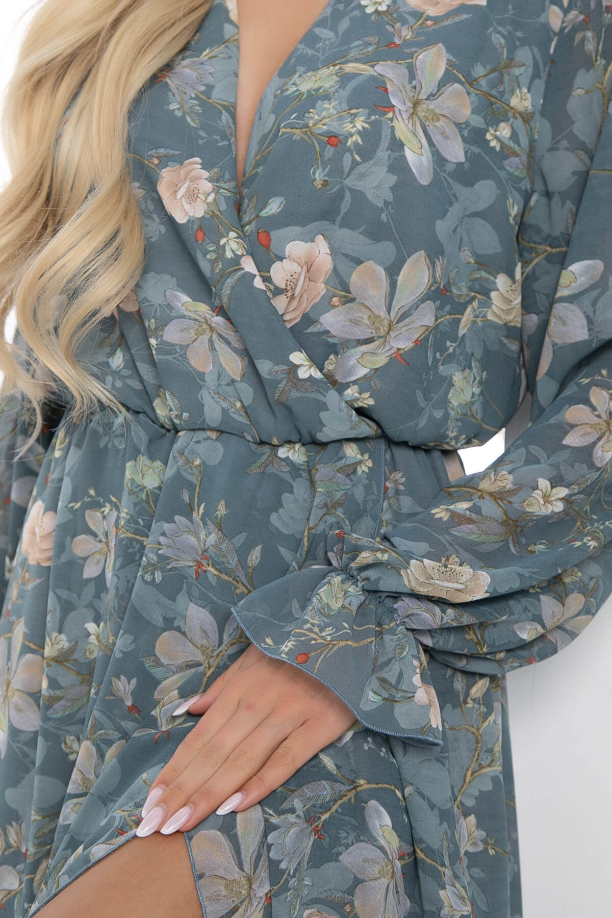 Платье "Весеннее настроение" (бирюзовая мята) П10181