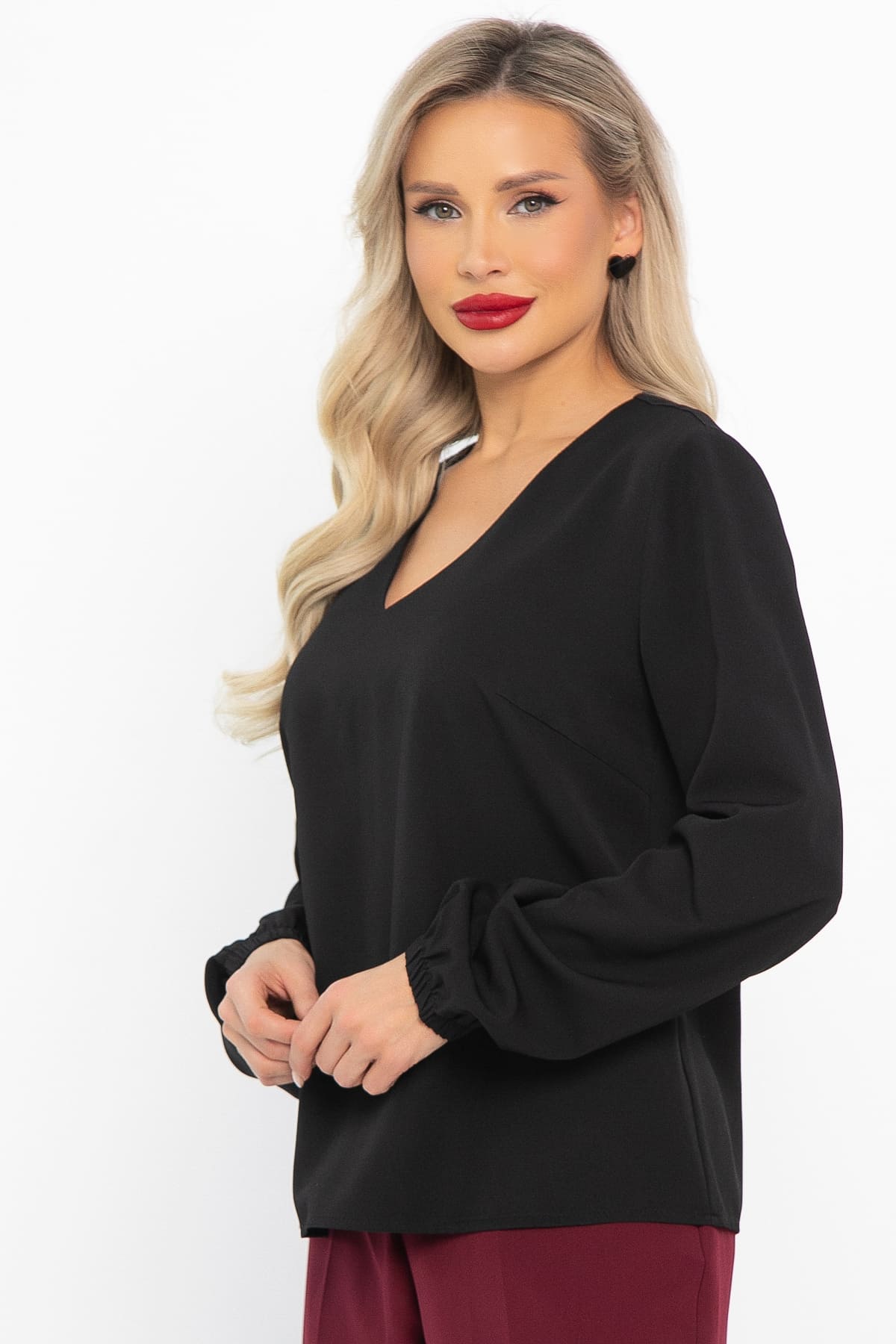 Блуза Глэдис (черная) Б14657-31М