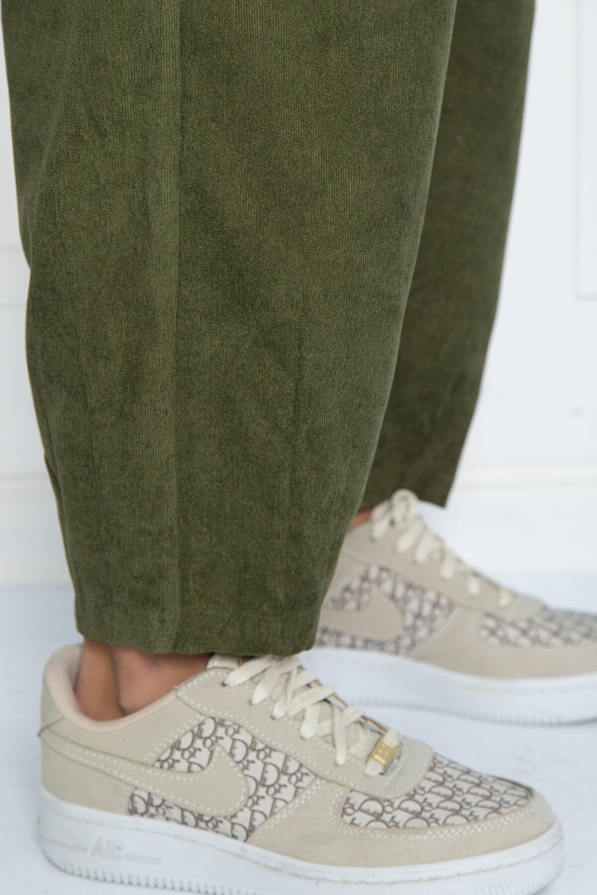 Брюки бохо широкие (хаки) Б10844