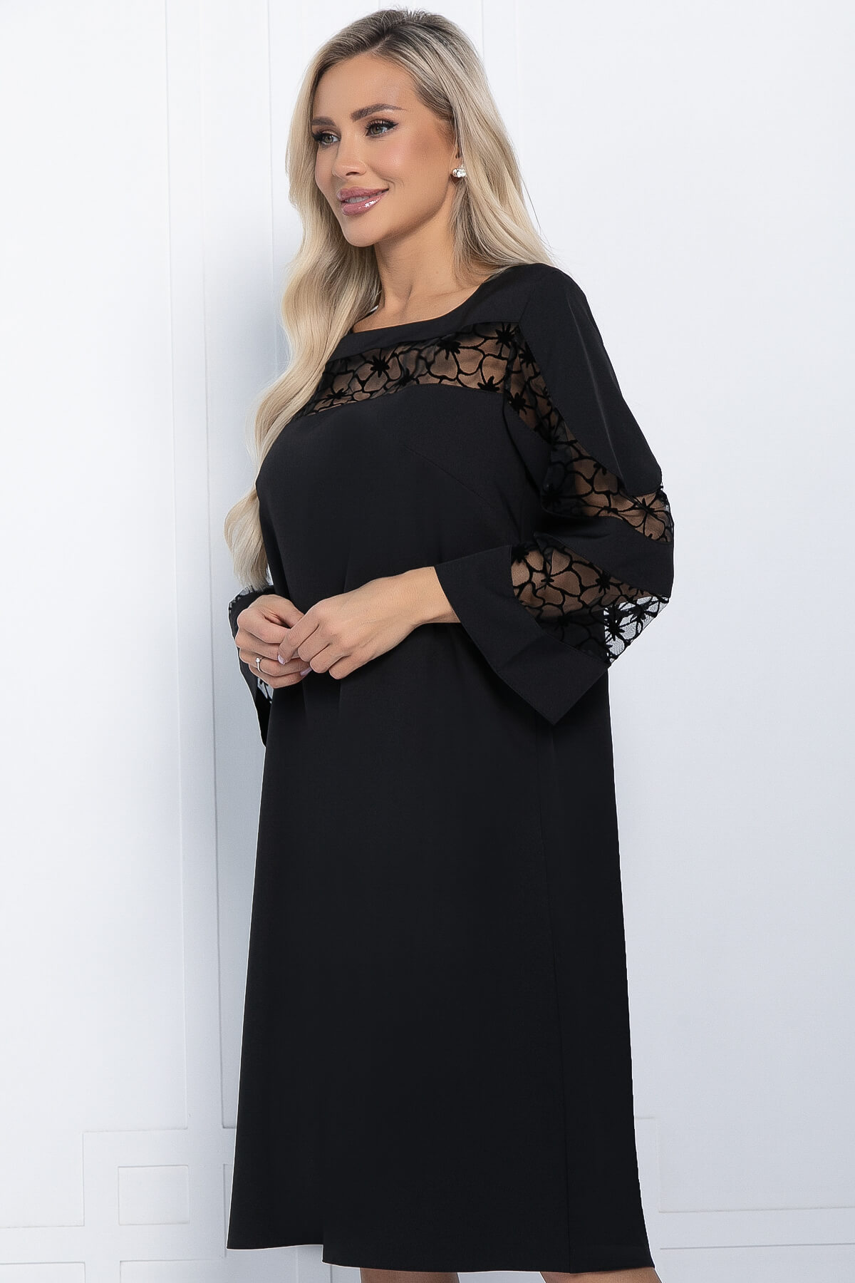 Платье Роскошный выход (черное) П11340