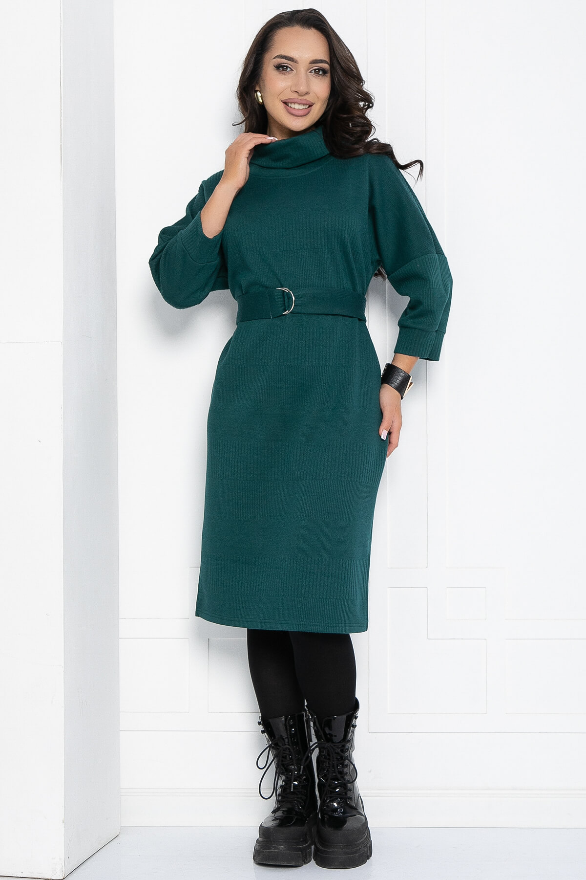 Платье Никс (изумрудное) П14963-4М