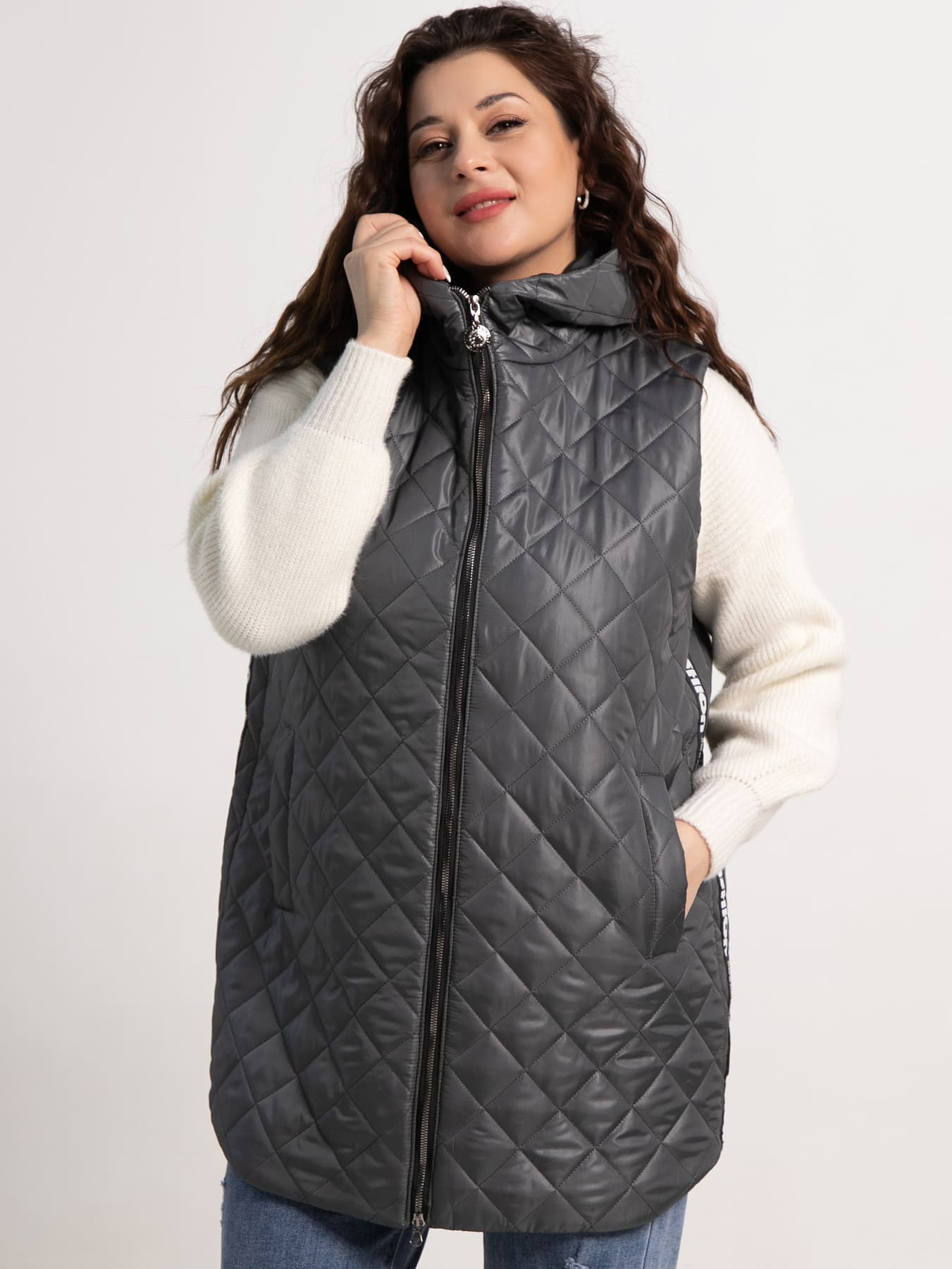 Жилет утепленный Фирменный стиль (графит) Б15320-18М