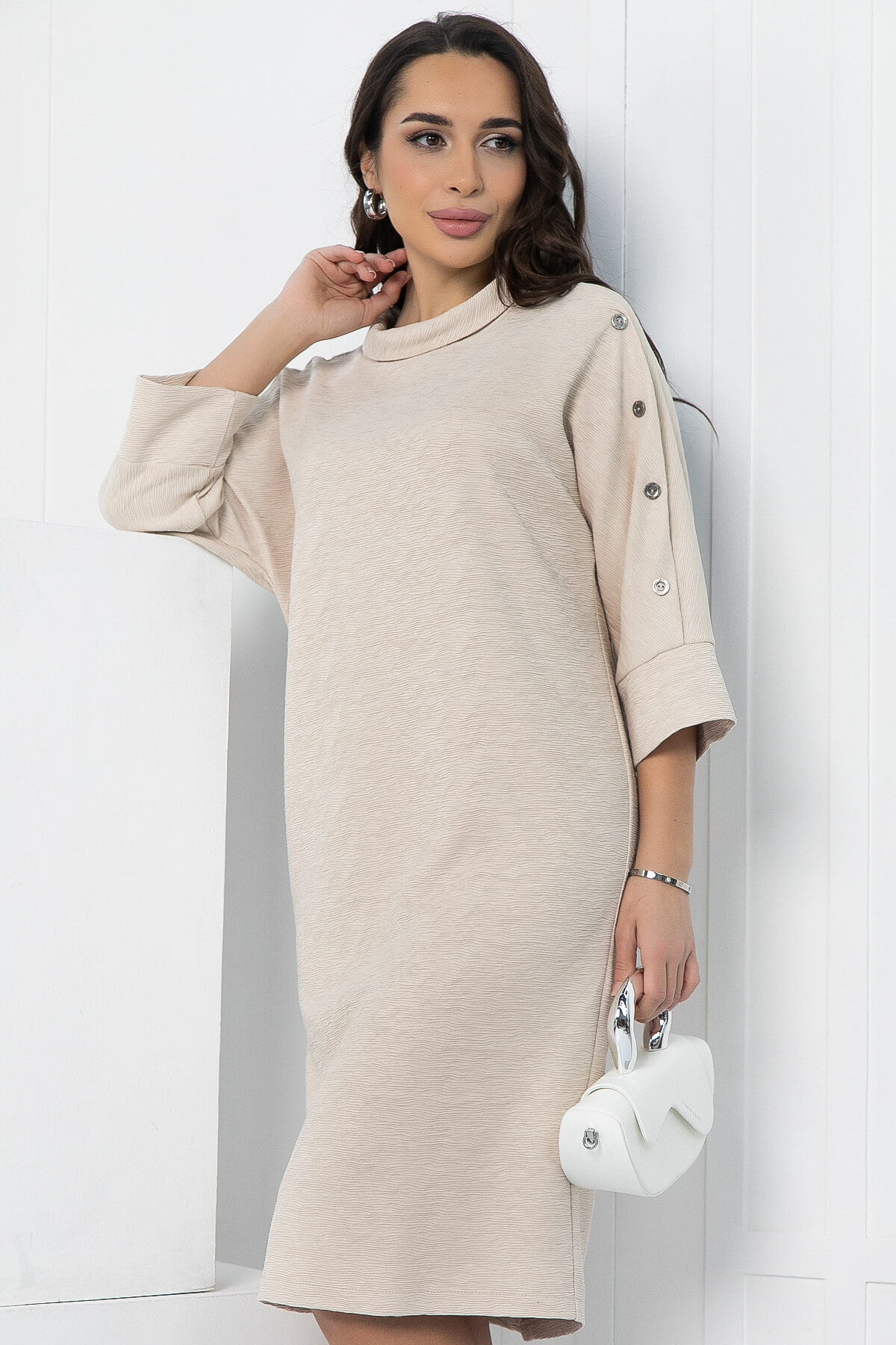 Платье Марьяна (светло-бежевое) П12806-4М