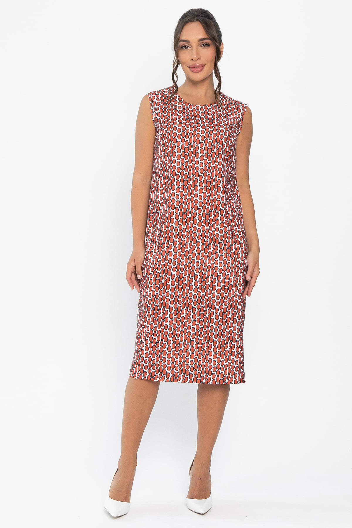 Платье Эвона (оранжевое) П13979-25М