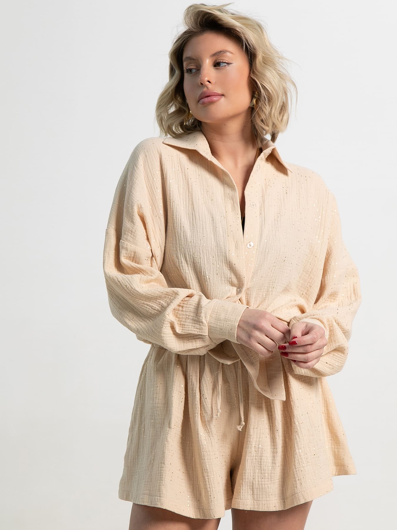 Костюм хлопковый Илария (бежевый) К15344-1М