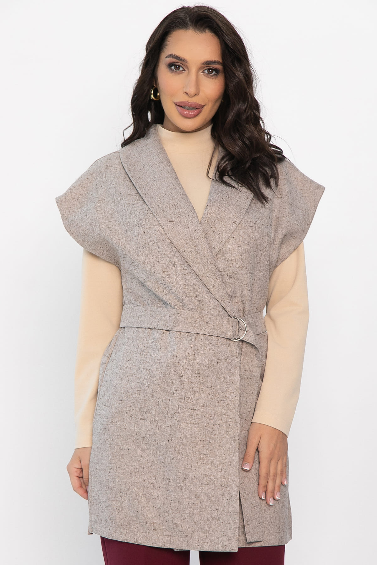 Жилет костюмный Жюлли (бежевый) Б14487-4М