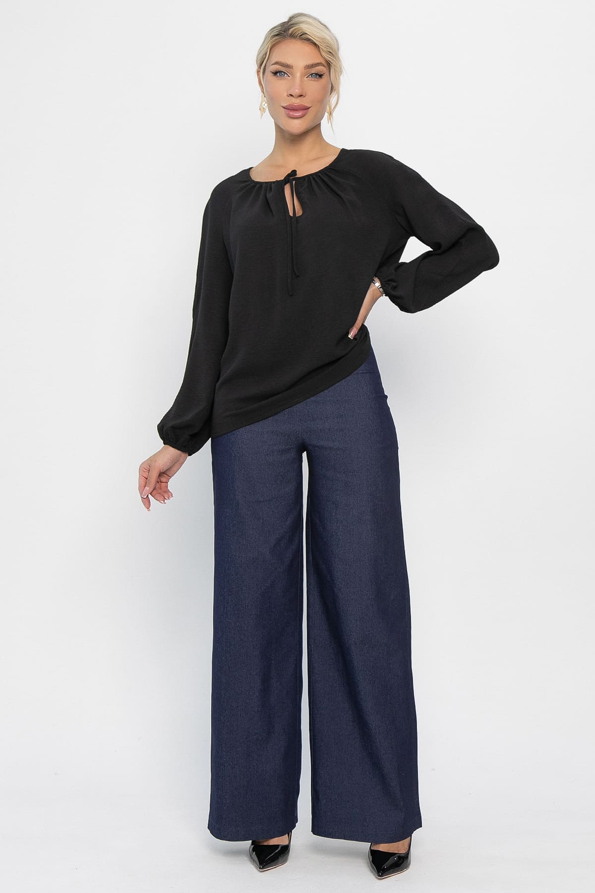 Блуза Шарм (черная) Б13848-10М