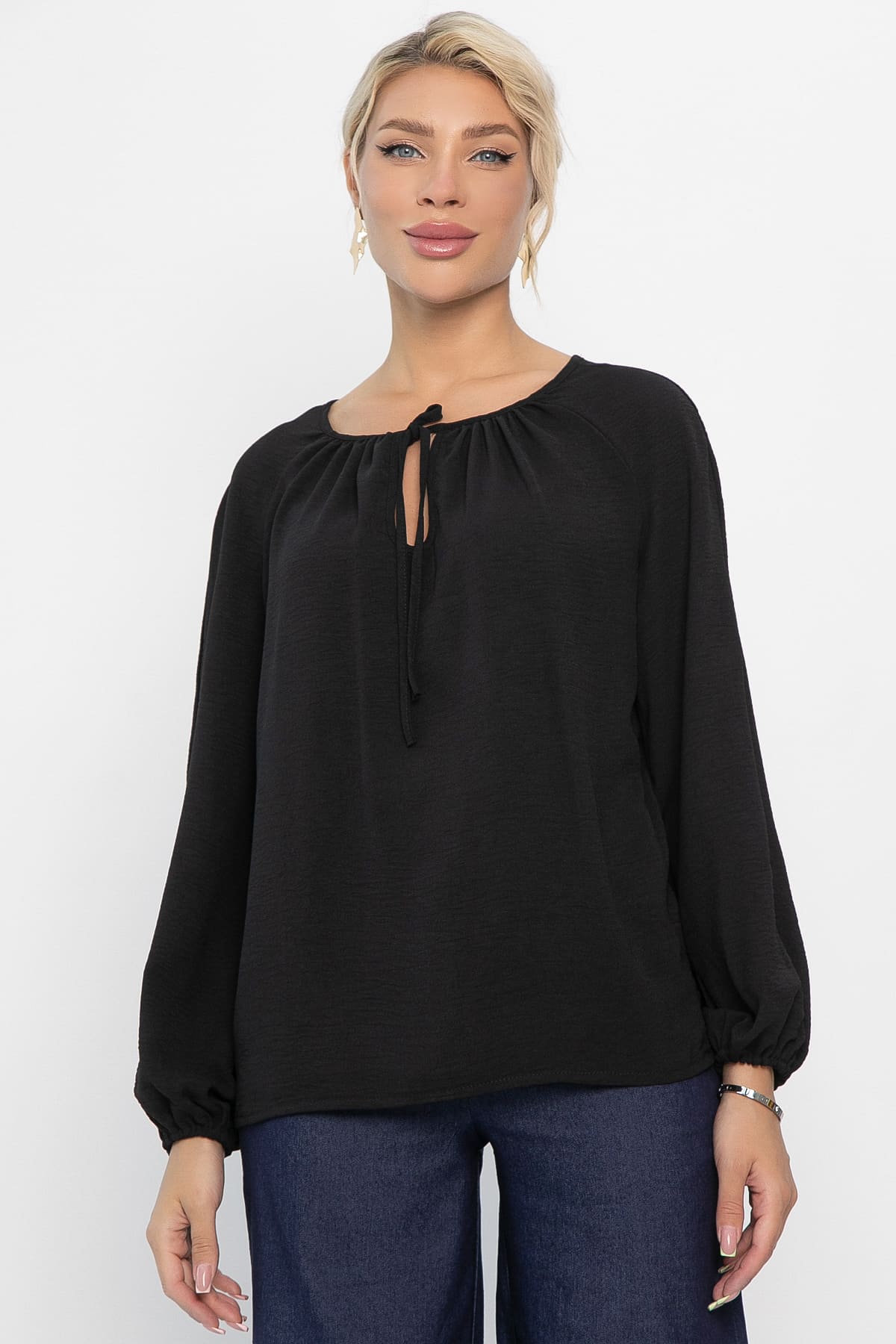 Блуза Шарм (черная) Б13848-10М