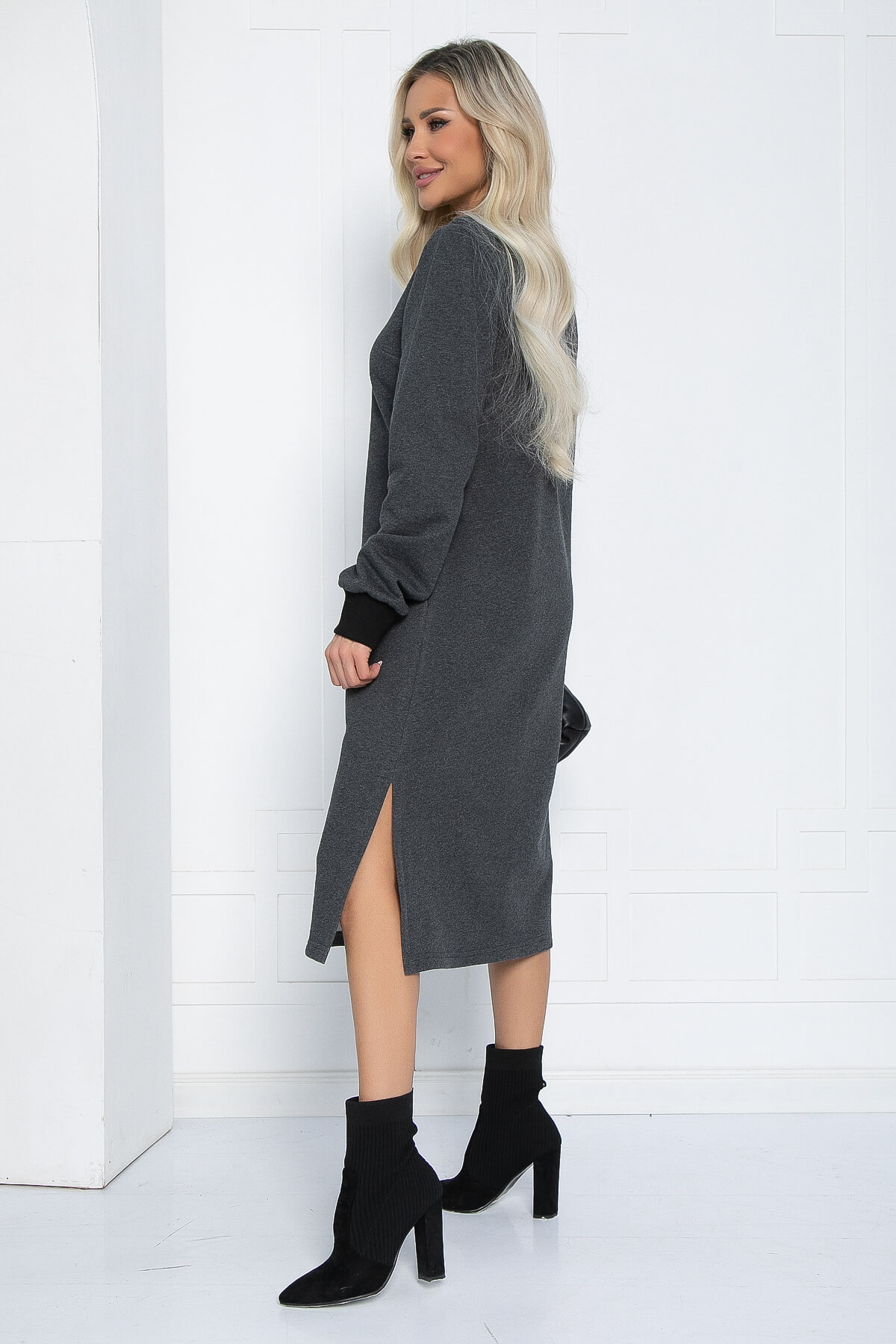 Платье Нирвана (графит) П12416-9