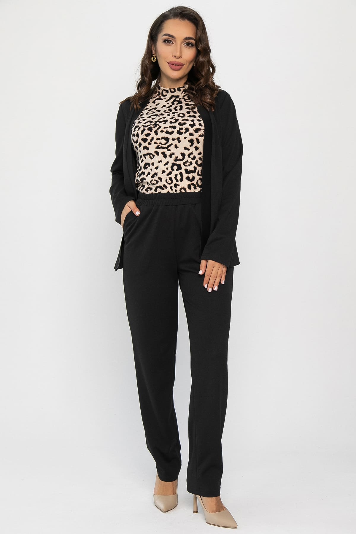 Костюм брючный Альпия (черный) К14301-9М