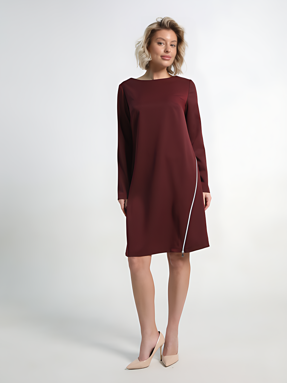 Платье Незнакомка (бордовое) П15129-30М