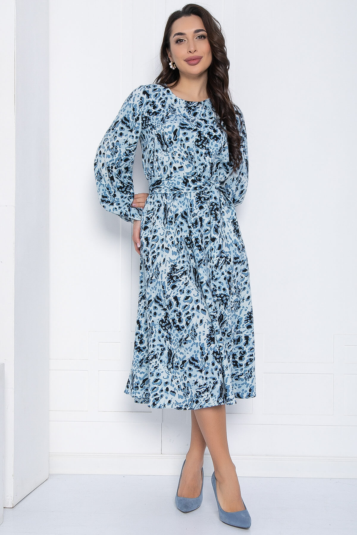 Платье Трепетная нежность (голубое) П12537-8