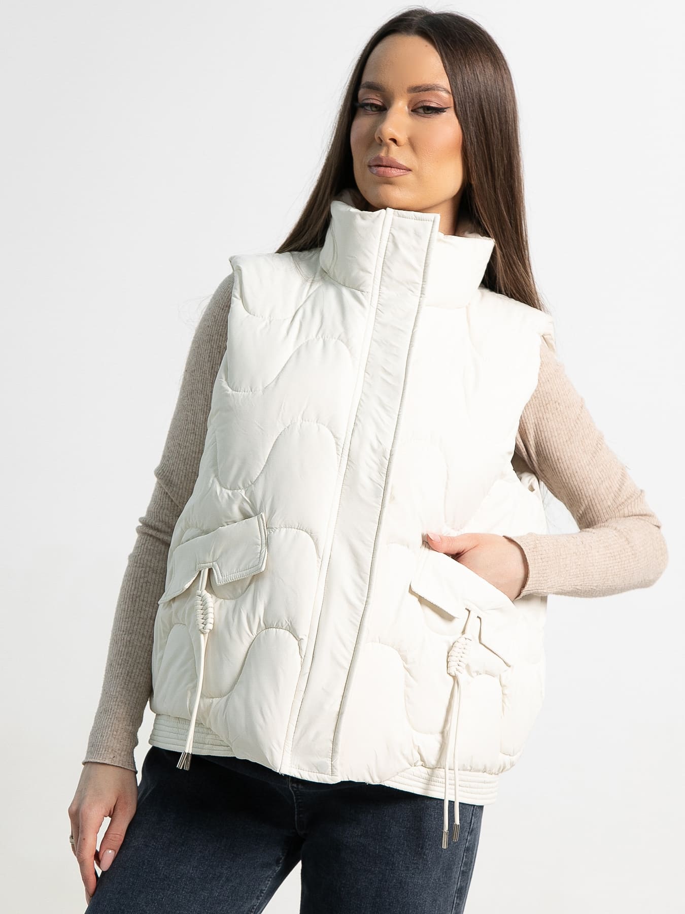 Жилет утепленный Фрия (крем-брюле) Б15289-4М