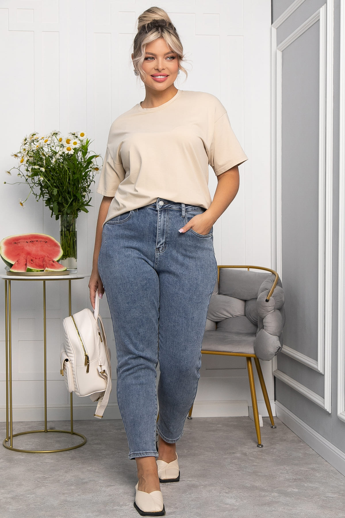 Джинсы На закате (синие) Б13927-4М