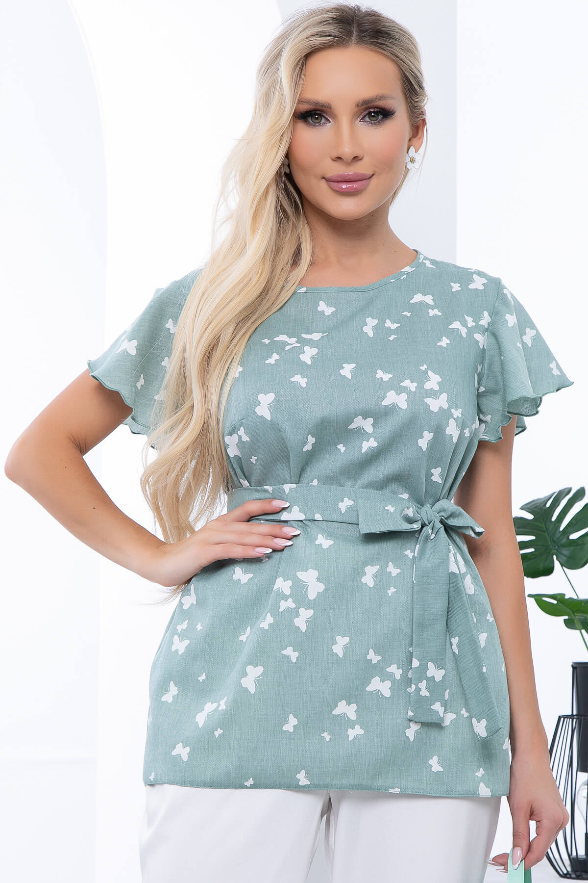 Блуза "Гайана" (мята) Б6778
