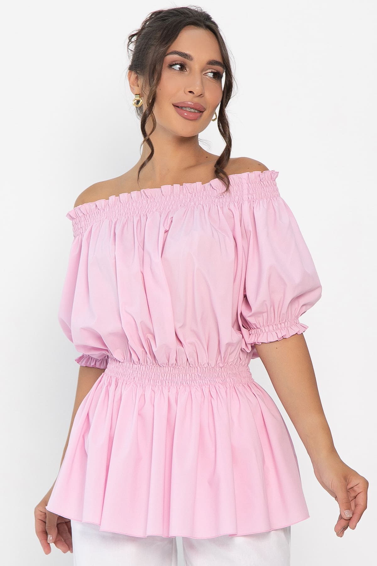 Блуза Летняя идиллия (зефирно-розовая) Б13912-47М