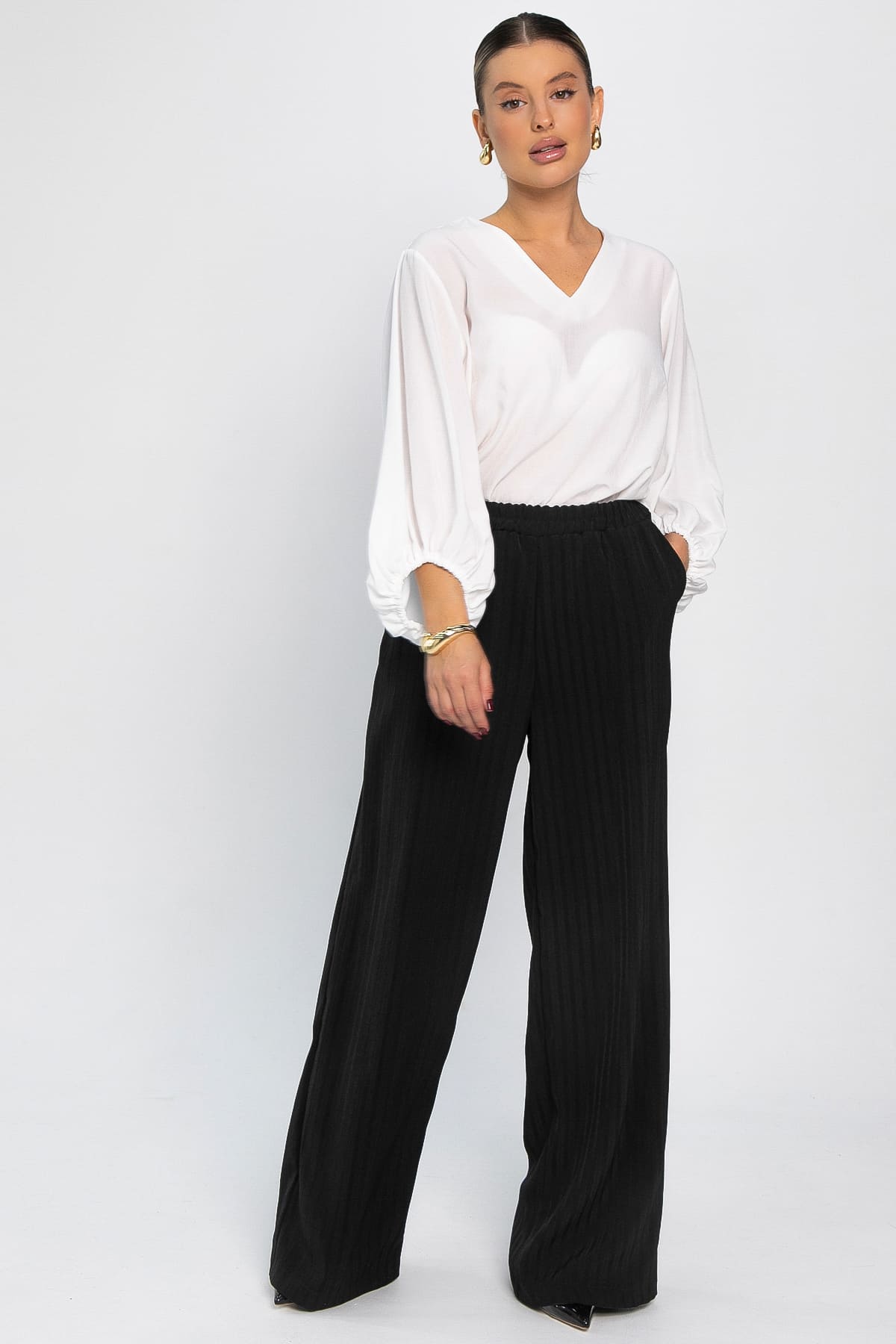 Брюки на резинке Астра (черные) Б14397-30М