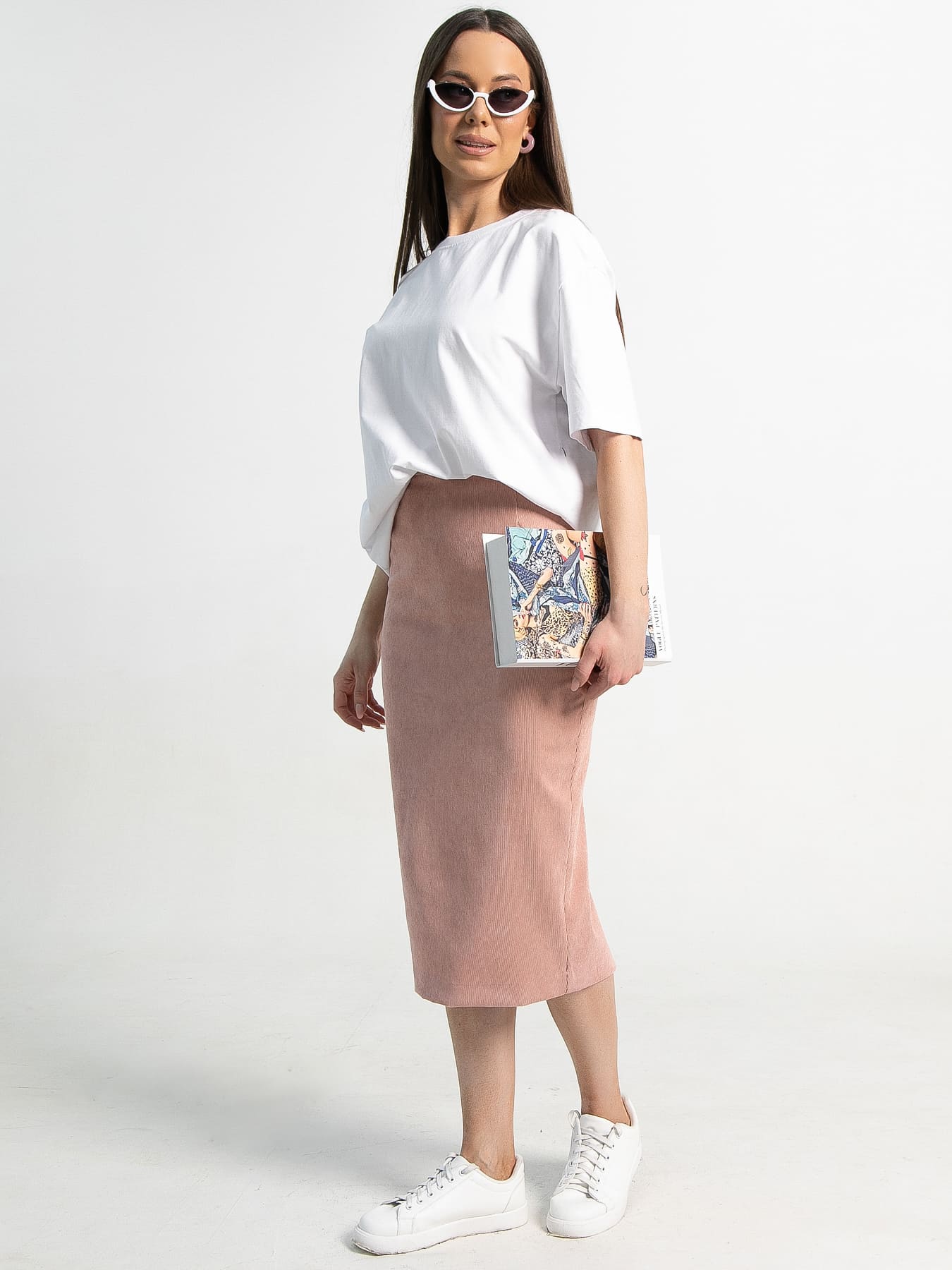 Юбка вельветовая Ялта (розовая) Ю15206-10М