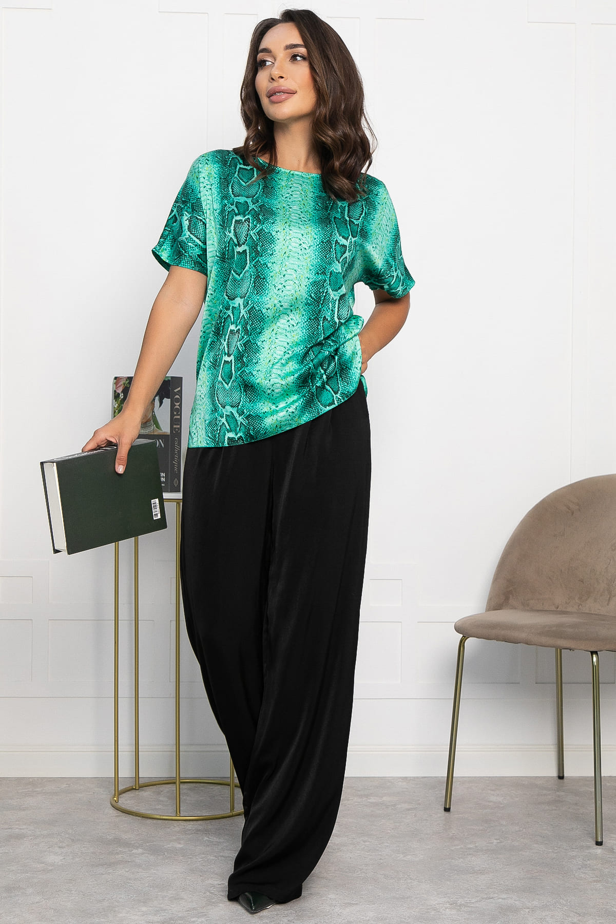 Блуза Морган (зеленая) Б14032-16М