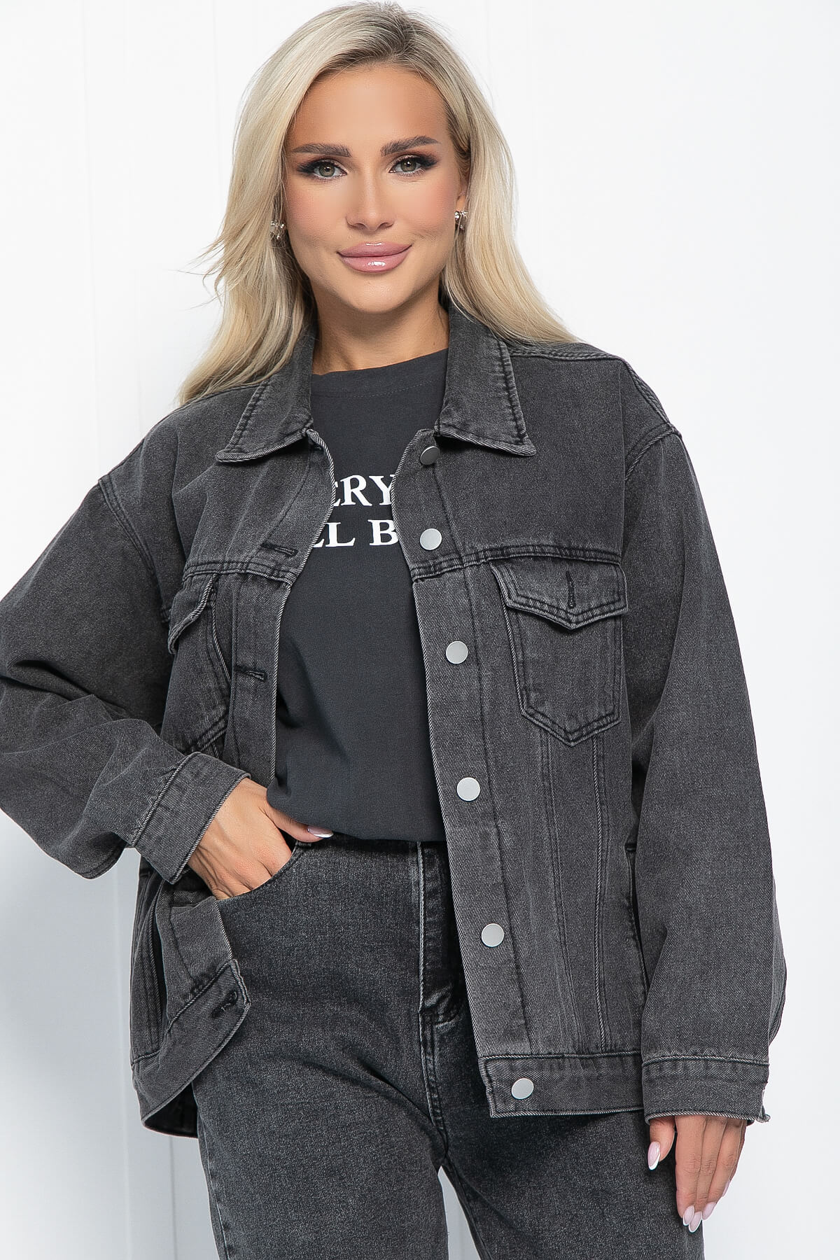 Жакет джинсовый Оклахома (серый) Б11178