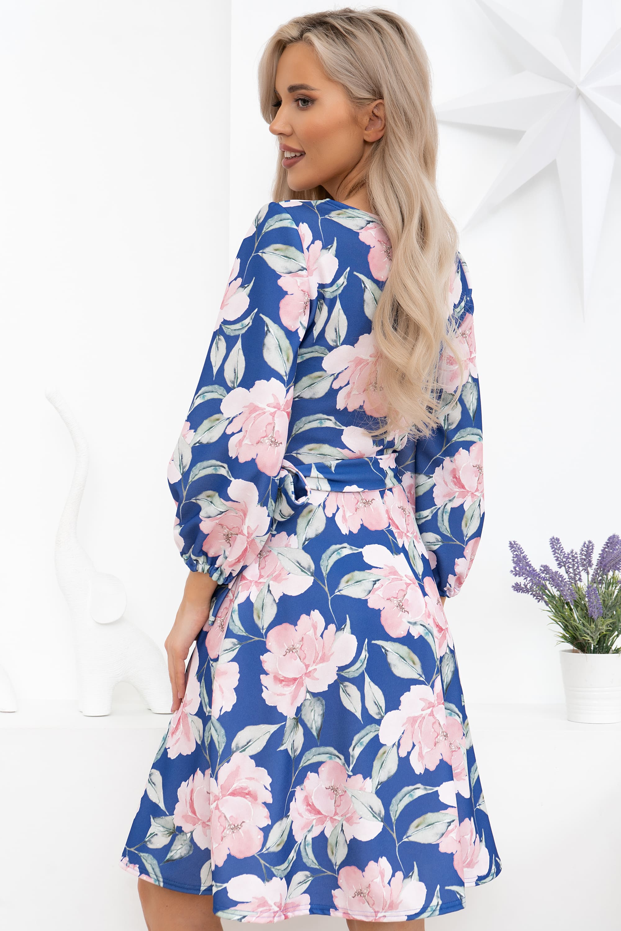 Платье Изабелла (сине-розовое) П13790-45М