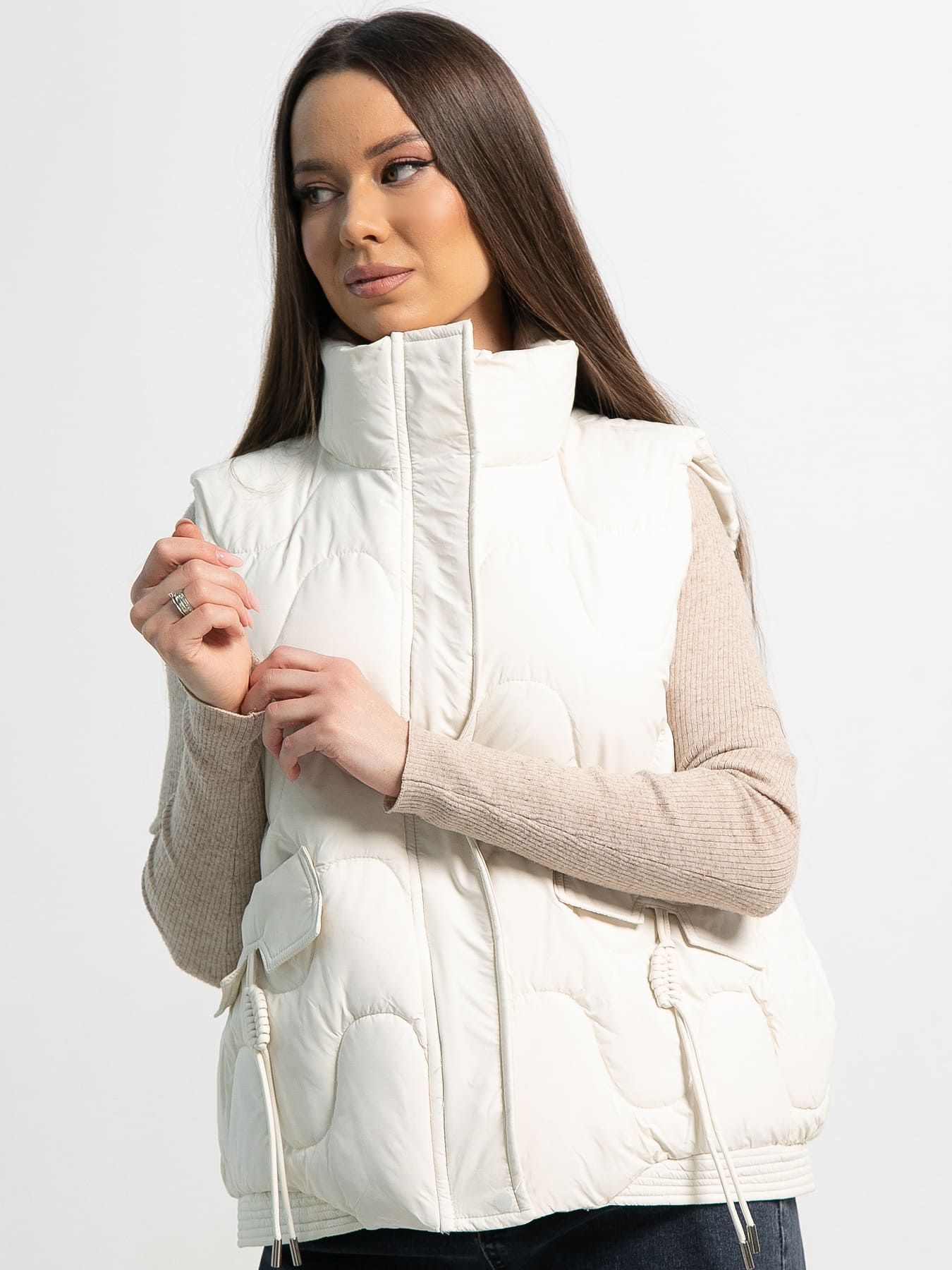 Жилет утепленный Фрия (крем-брюле) Б15289-4М