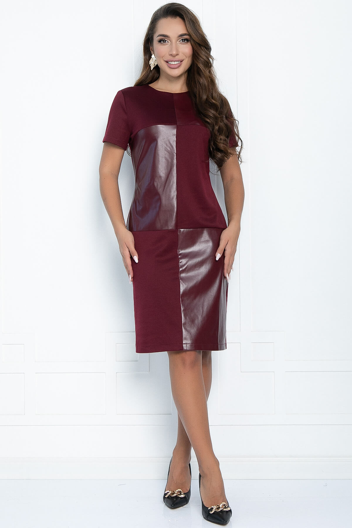 Платье Мемфис (бордовое) П11242