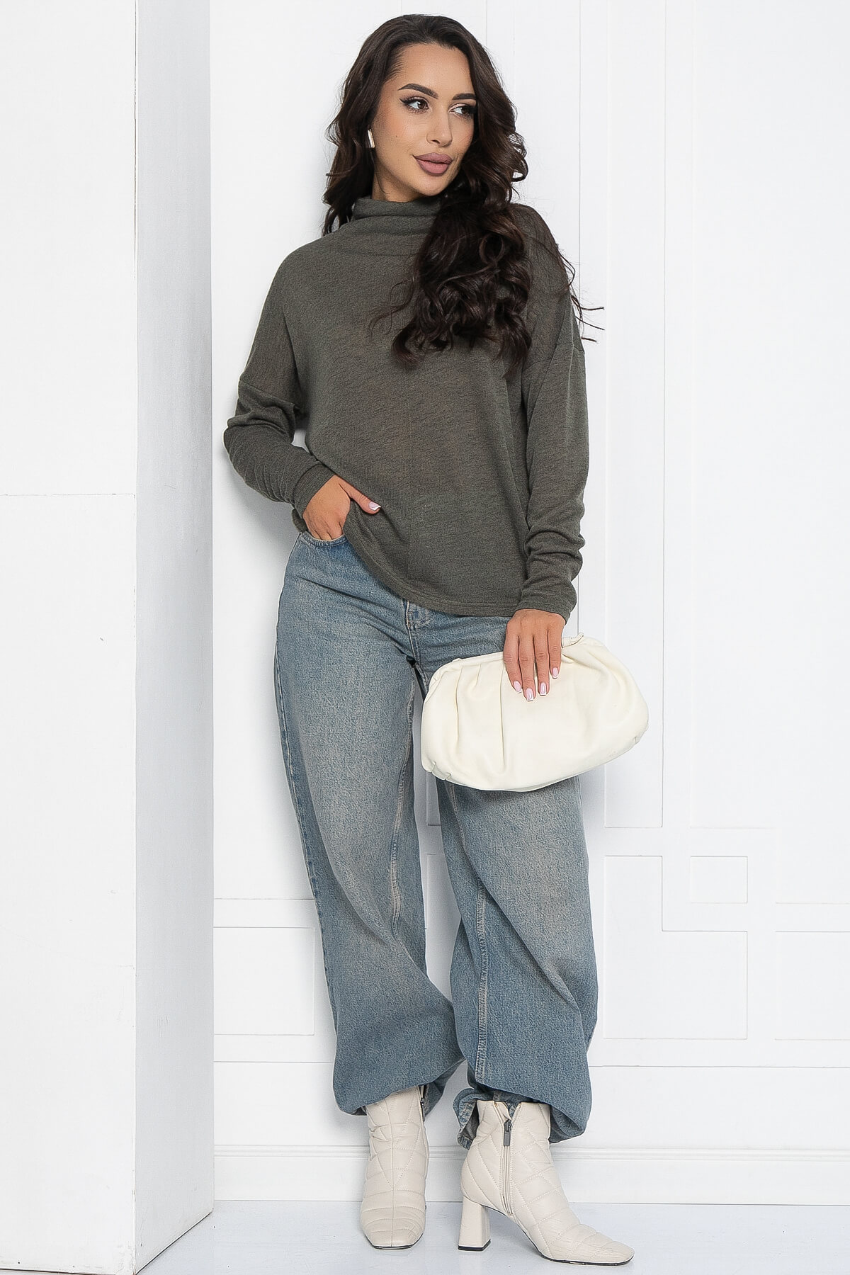 Джемпер Нина (хаки) Б12326-41