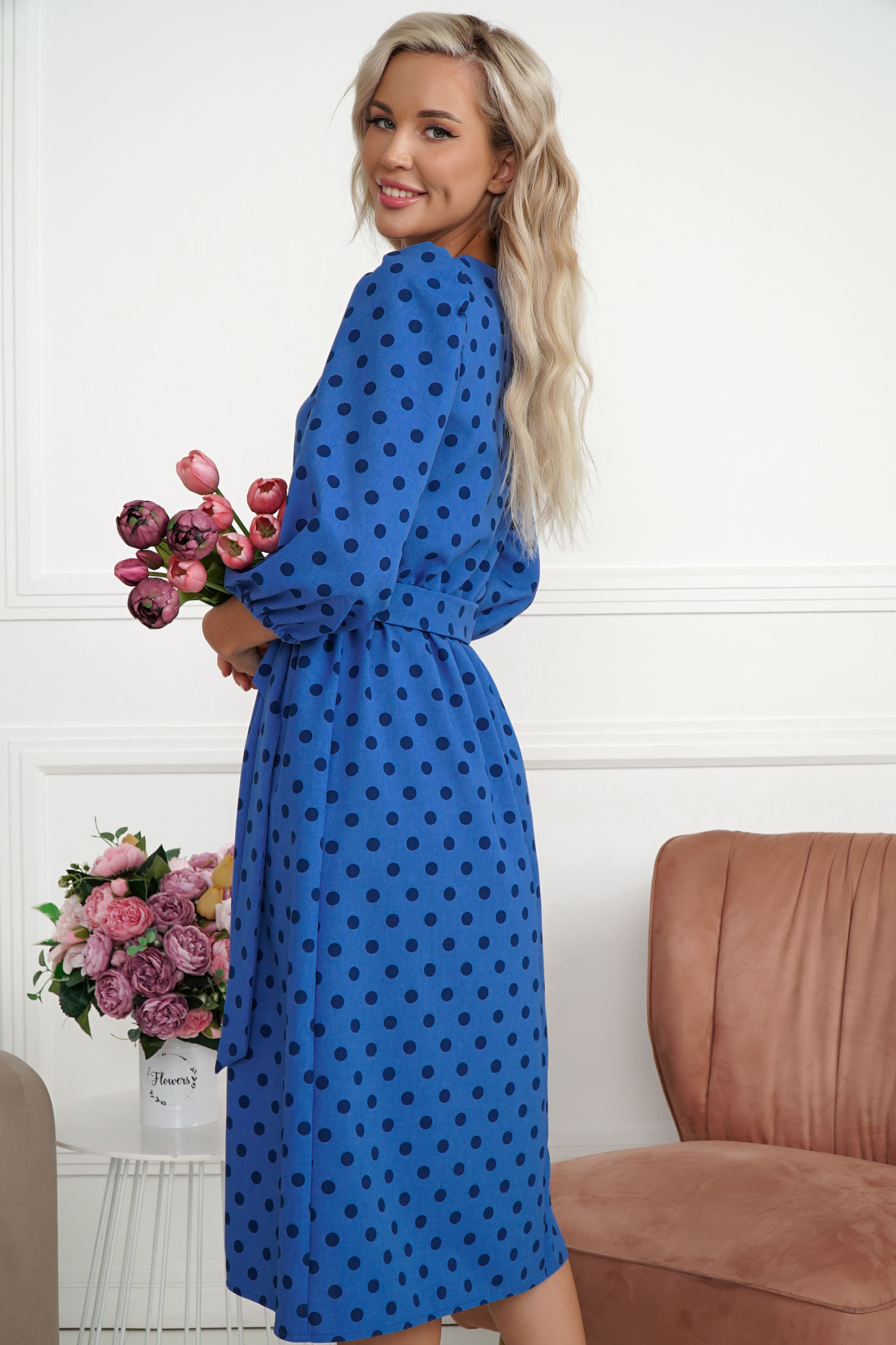 Платье Розетта (синее) П14115-45М