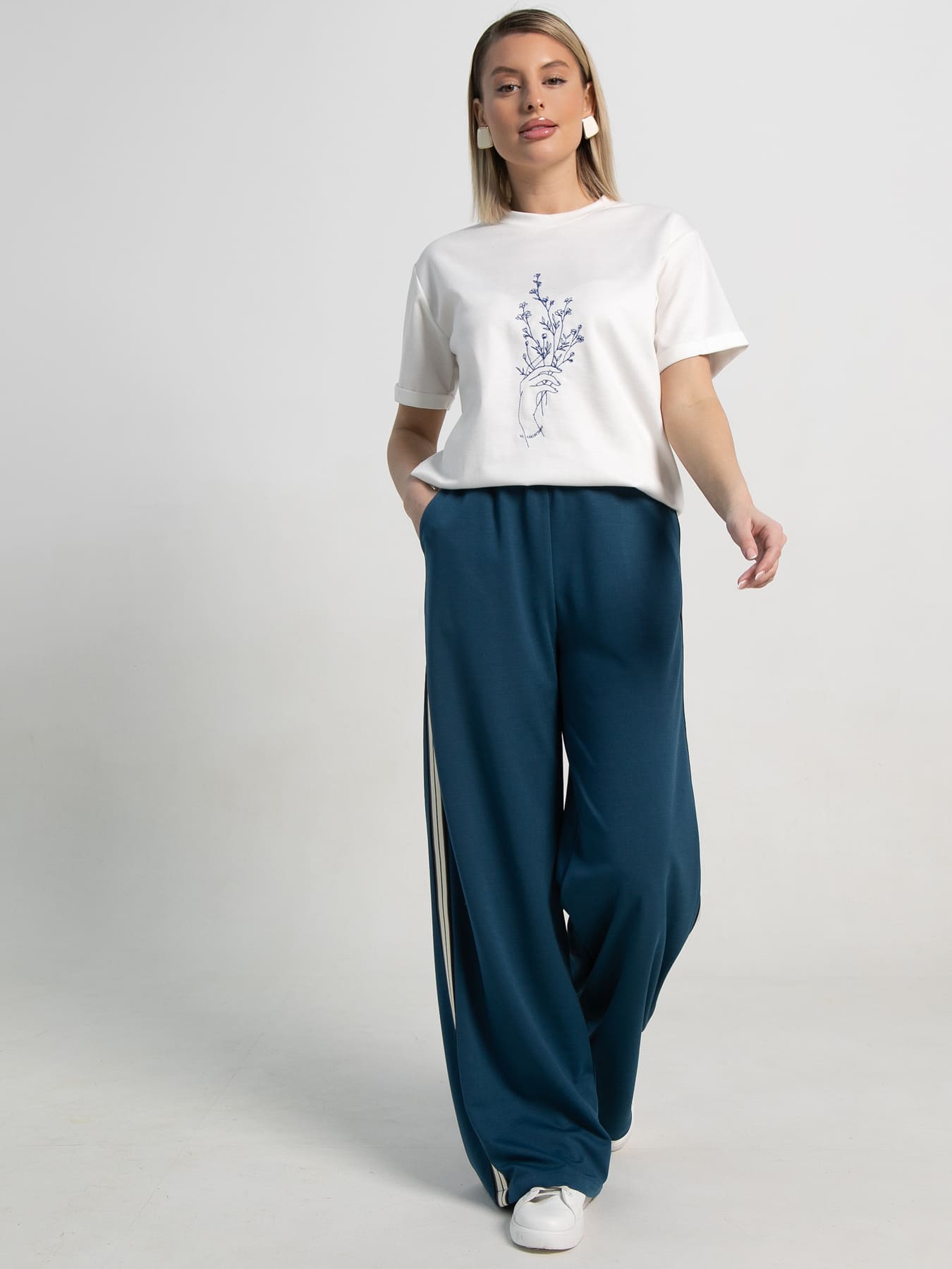 Брюки Аларика (темно-лазурный) Б15099-5М