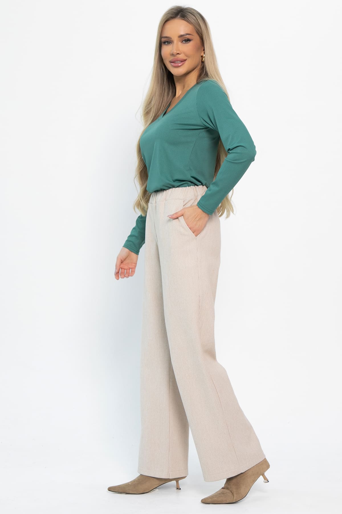 Брюки Мидл (светло-бежевые) Б14889-50М