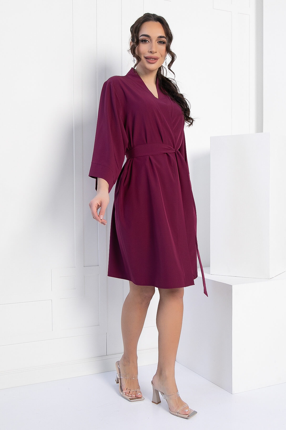 Халат Кимоно (бордовый) ДО12833-21