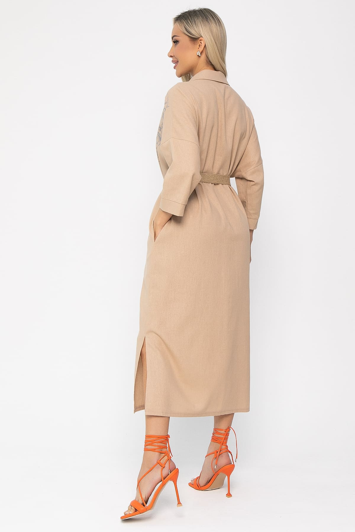 Платье Мирослава (бежевое) П15469-7М