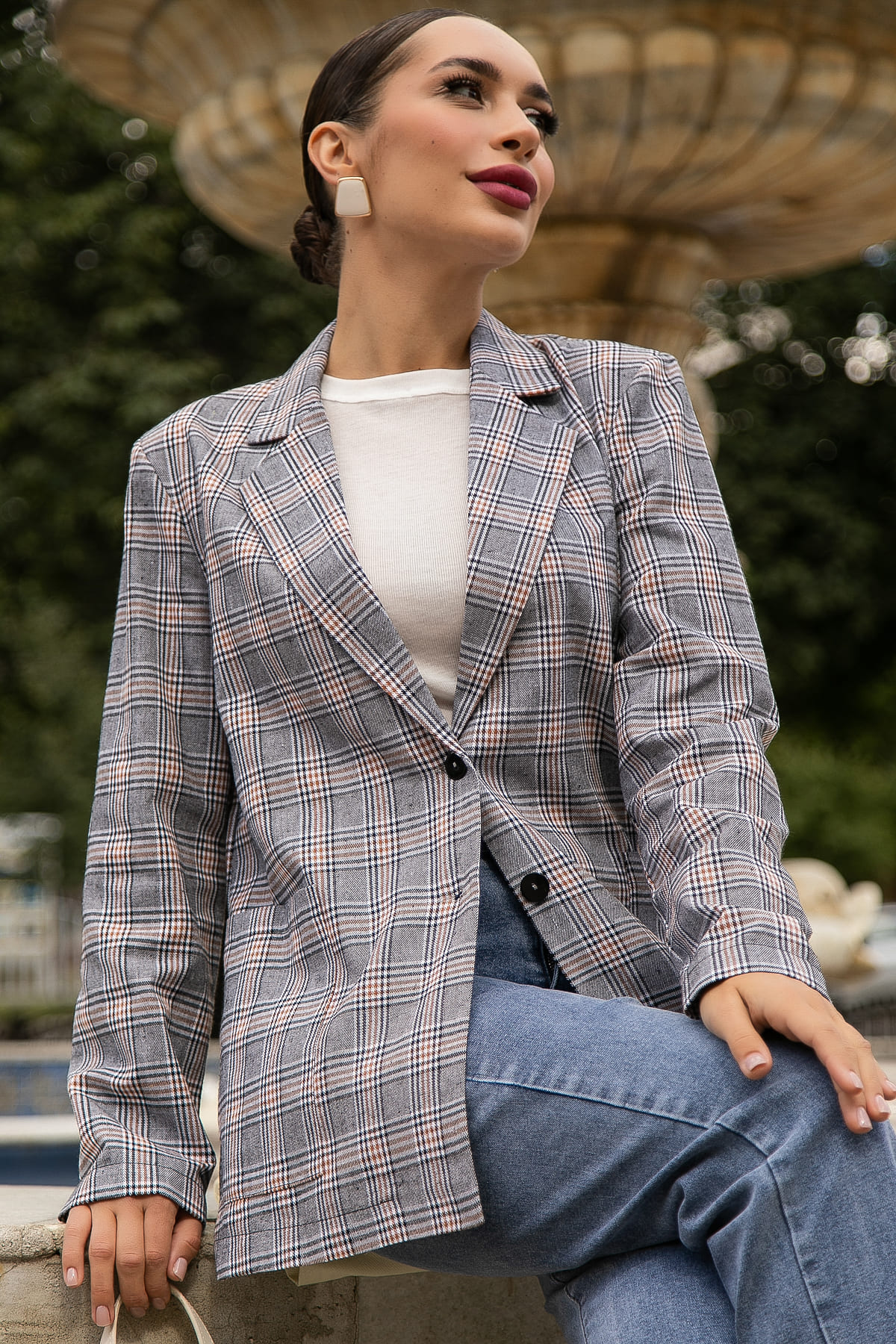 Жакет Нэри (корица/клетка) Б14110-33М