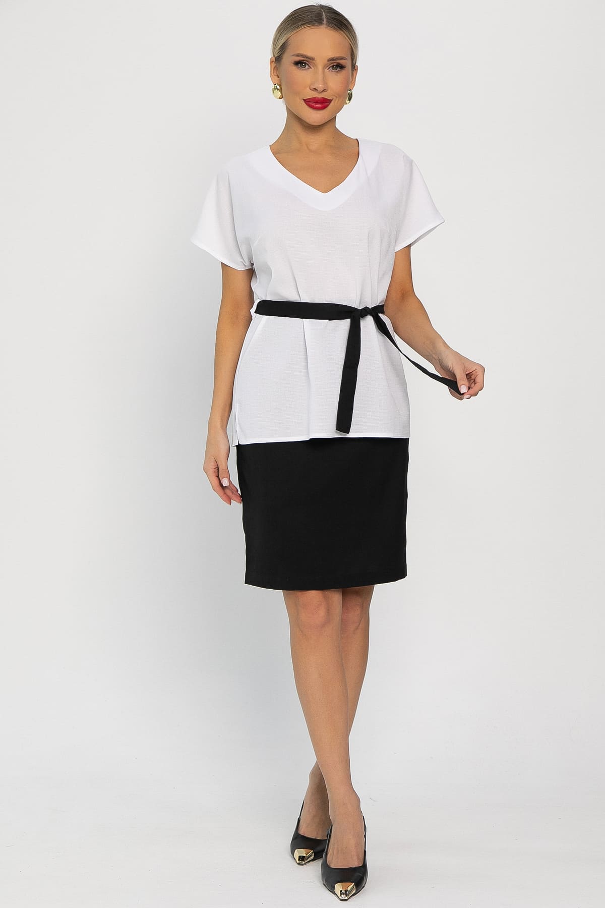 Костюм Лэдис (бело-черный) К14102-14М