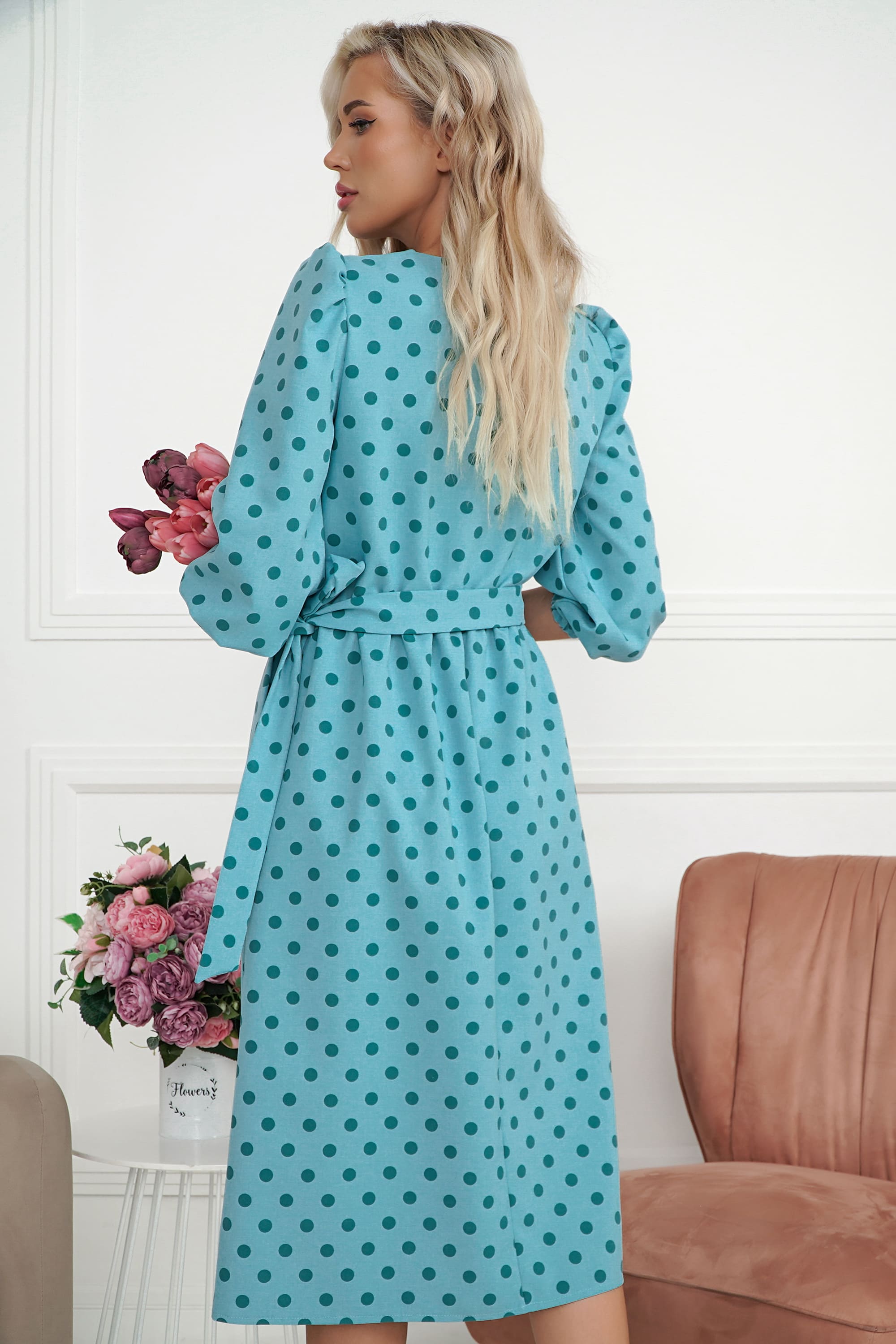 Платье Розетта (бирюзовое) П14114-45М