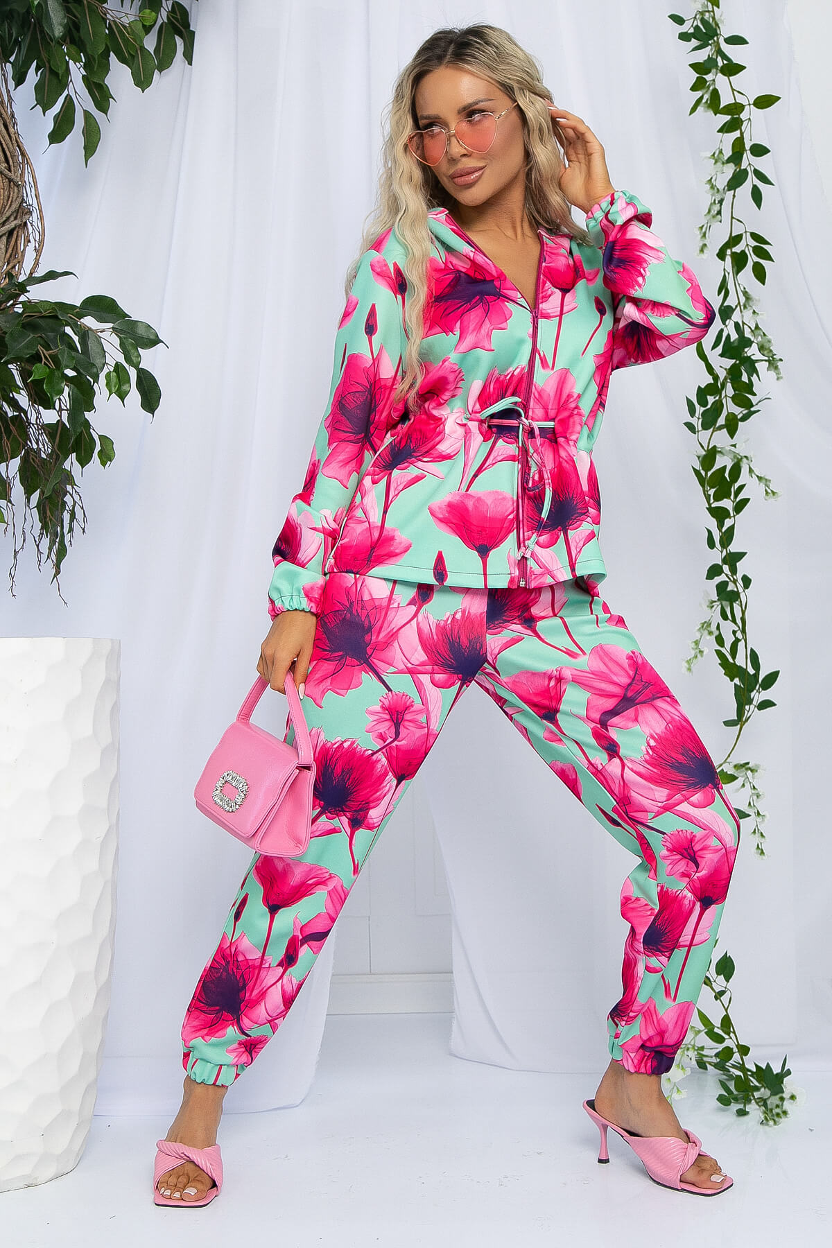 Костюм Бомба стиля (розово-мятный) К13142-6М