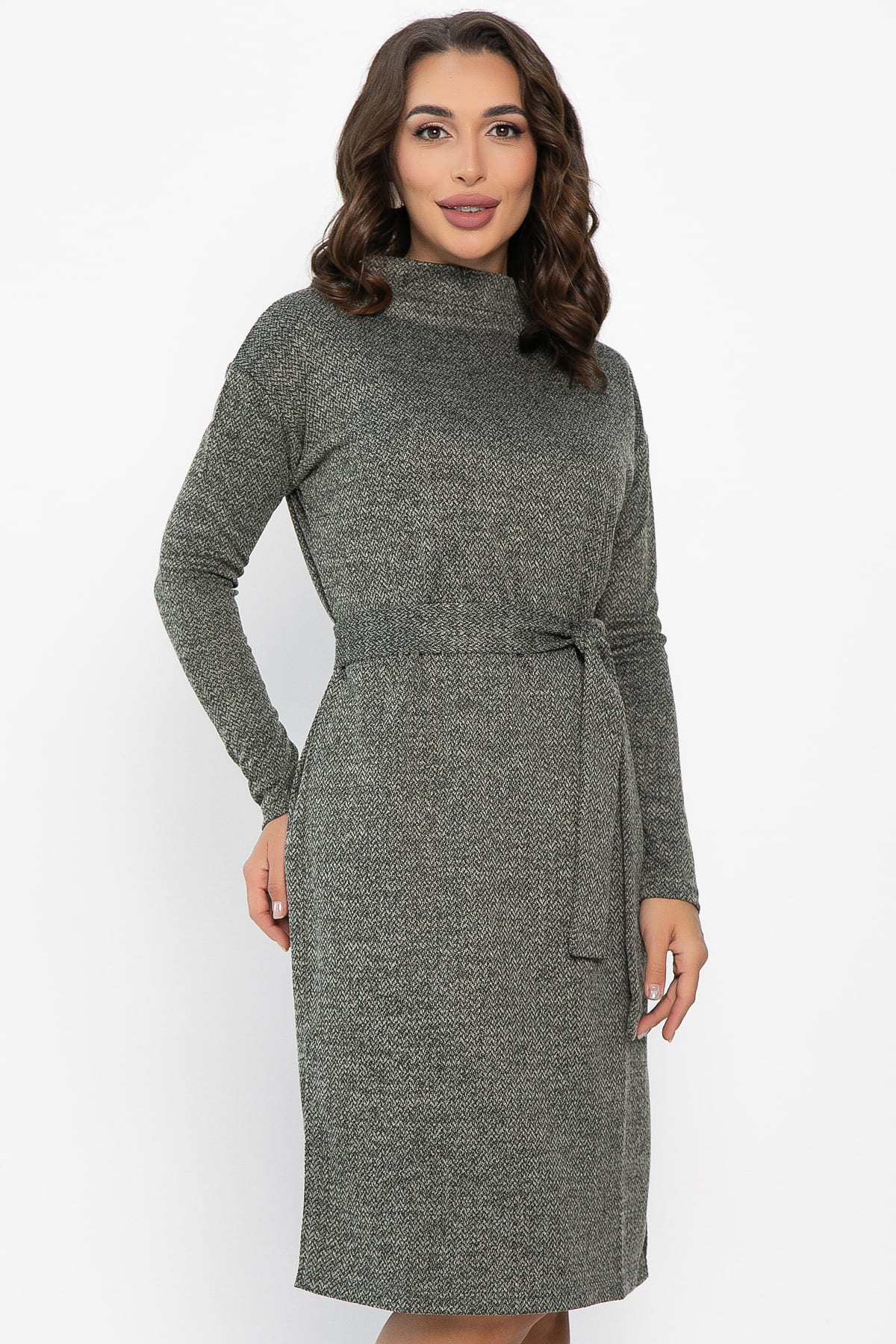 Платье В ритме мегаполиса (зеленое) П14059-33М