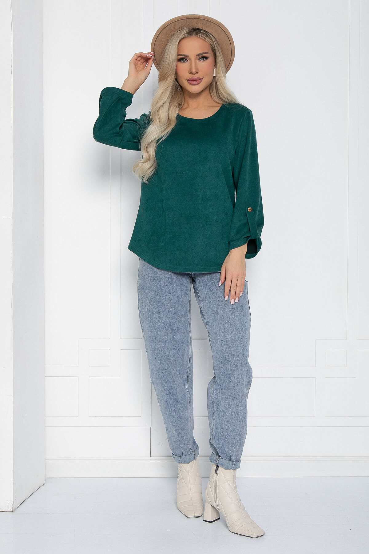 Блуза Линия успеха (зеленая) Б12557-12