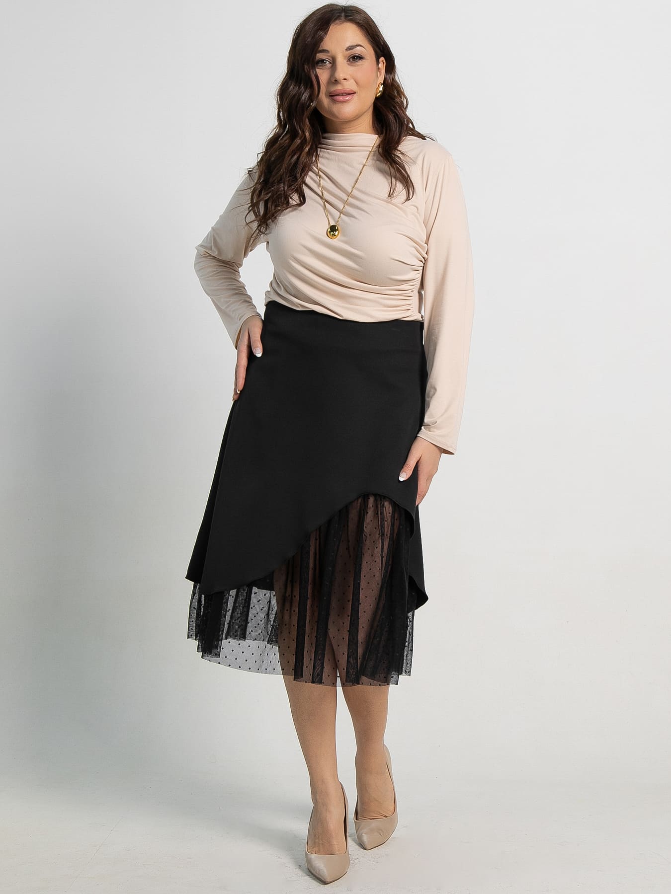 Юбка Виттория (черная) Ю15110-3М