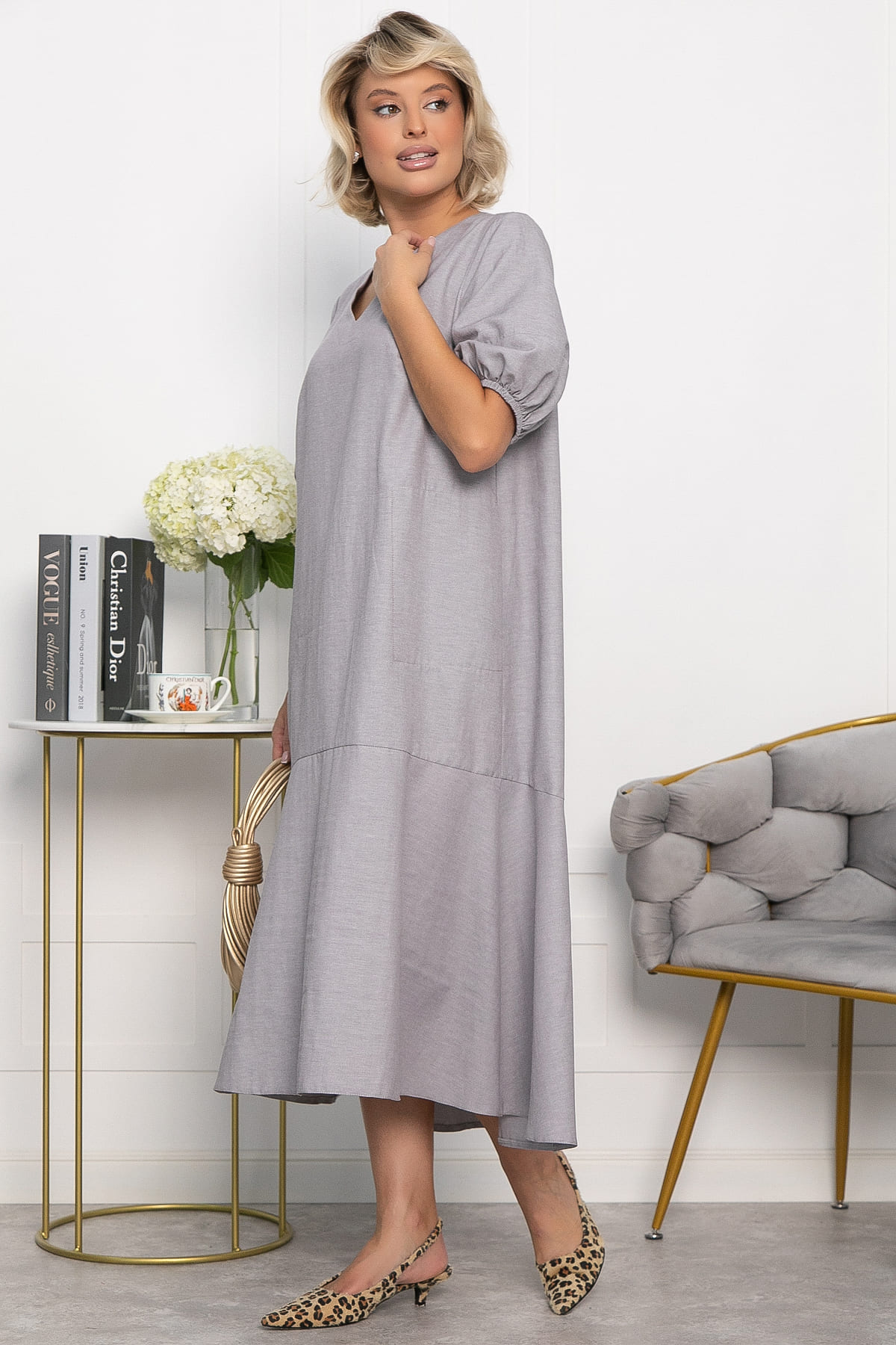 Платье Калифорния (серое) П14044-30М