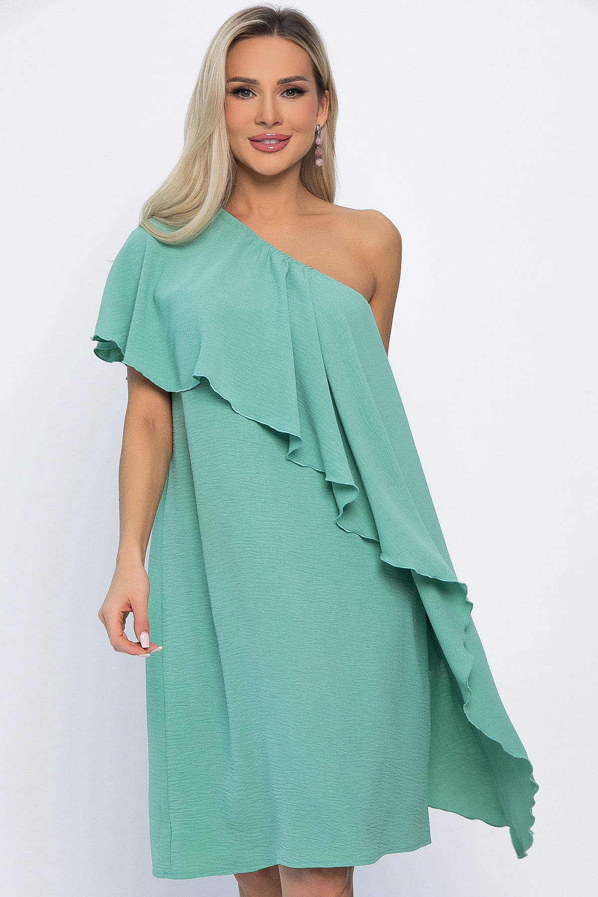 Платье Шардоне (серо-зеленое) П13770-36М