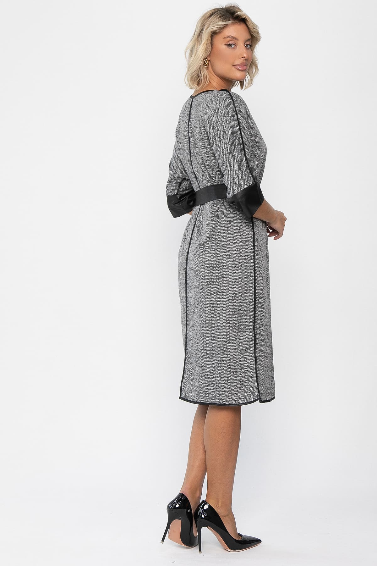 Платье Селин (серое) П11302